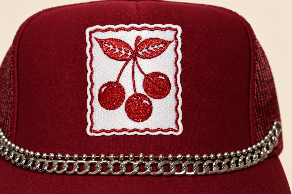 Cherry Chain Trucker Hat