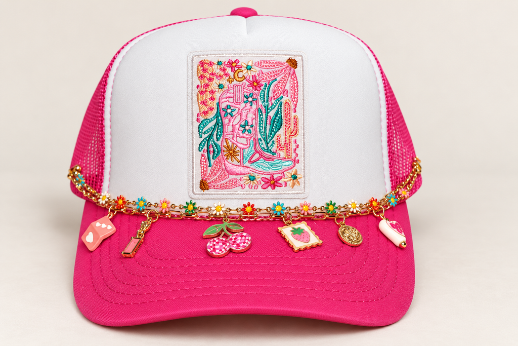 Pink Cowgirl Charm Trucker Hat