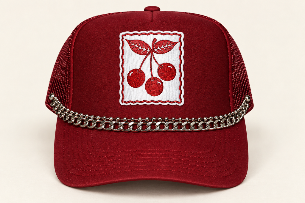 Cherry Chain Trucker Hat