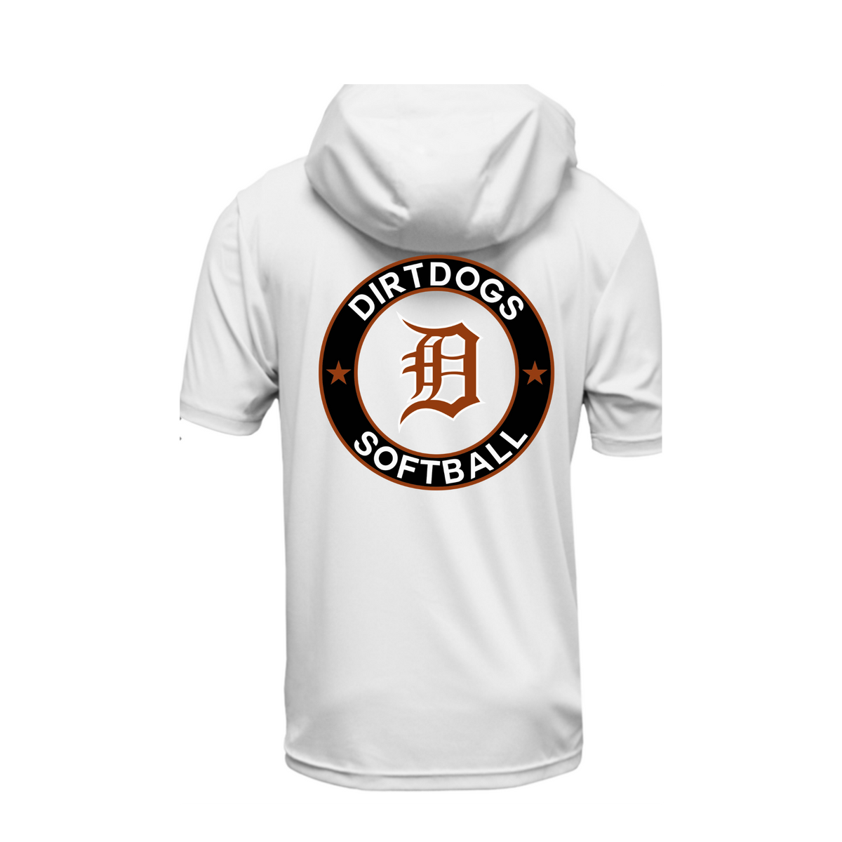 Cen Cal Dirtdogs Short Sleeve Hoodie- White