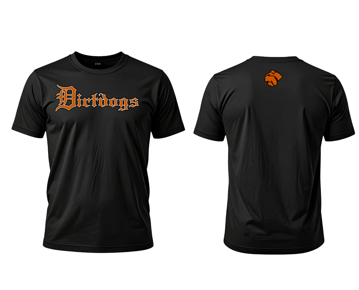 Cen Cal Dirtdogs Old English Performance Tee-Black