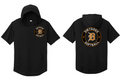 Cen Cal Dirtdogs Short Sleeve Hoodie-Black