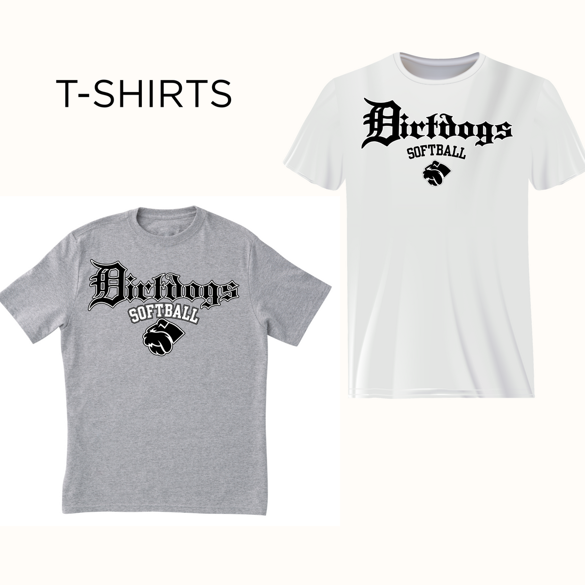 Cen Cal Dirtdogs Softball T-shirt -Black