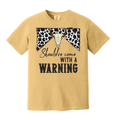 Cowhide Skull “Warning” Tee